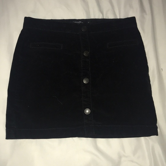 Velvet Button Up Kids Mini skirt - Picture 1 of 1